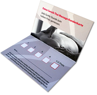 SENSIB persönliche Kundenkarte mit 10 Prozent Rabatt auf Massagen.
